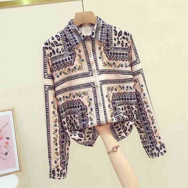 spring autumn women's blouse korean style retro printed chiffon loose casual long sleeve female ll483 210506, White
spring autumn women's blouse korean style retro printed chiffon loose casual long sleeve female ll483 210506, White