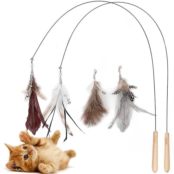 cat toys wood handle fishing rod game wand interactive pet funny stick feather supplies cats
cat toys wood handle fishing rod game wand interactive pet funny stick feather supplies cats