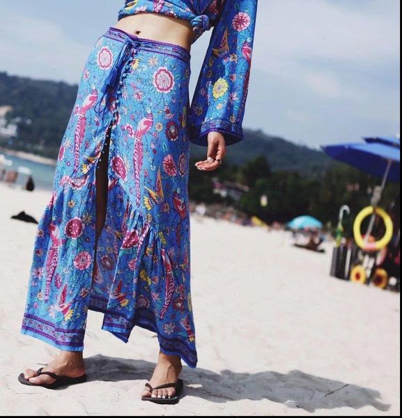 spring fashion boho mesh women skirt stitching bohemian floral peacock printed midi skirts female oversize, Black
spring fashion boho mesh women skirt stitching bohemian floral peacock printed midi skirts female oversize, Black