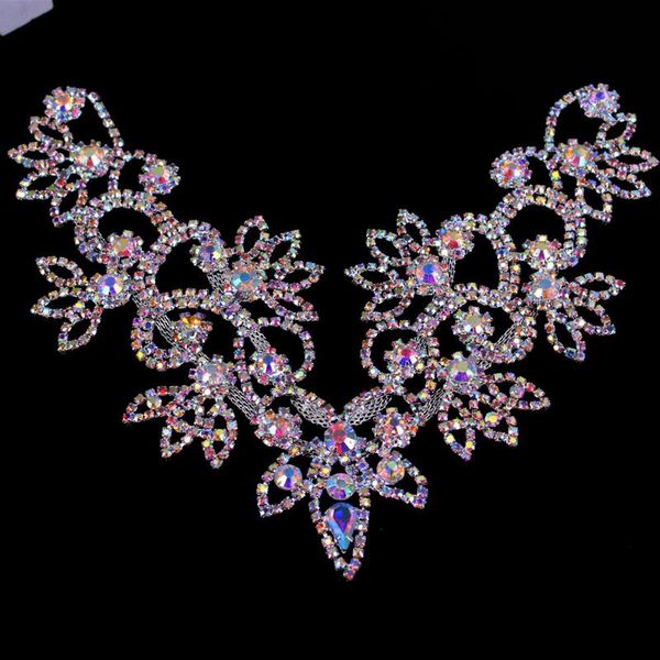 wedding sashes handmade sew-on necklace adornment for dress skirt flashing clothing accessories silver ab crystal collar rhinestone, White
wedding sashes handmade sew-on necklace adornment for dress skirt flashing clothing accessories silver ab crystal collar rhinestone, White