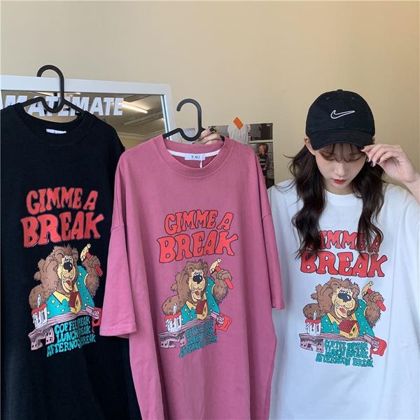 women's t-shirt oversized cotton t shirt women summer 2021 short sleeve print female tshirts korean casual tees plus size harajuku stre, White
women's t-shirt oversized cotton t shirt women summer 2021 short sleeve print female tshirts korean casual tees plus size harajuku stre, White