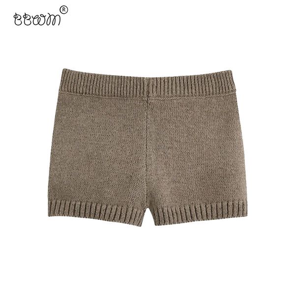 women fashion ribbed knitted shorts vintage elastic waist short pants chic pantalones mujer 210520, White;black
women fashion ribbed knitted shorts vintage elastic waist short pants chic pantalones mujer 210520, White;black