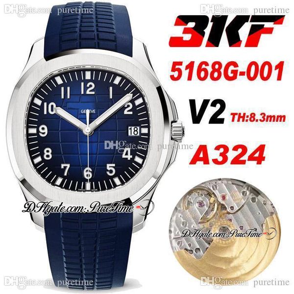 2021 3kf v2 5618g-001 a324sc automatic mens watch steel case blue texture dial rubber 42mm watches super edition same genuine size puretime, Slivery;brown
2021 3kf v2 5618g-001 a324sc automatic mens watch steel case blue texture dial rubber 42mm watches super edition same genuine size puretime, Slivery;brown