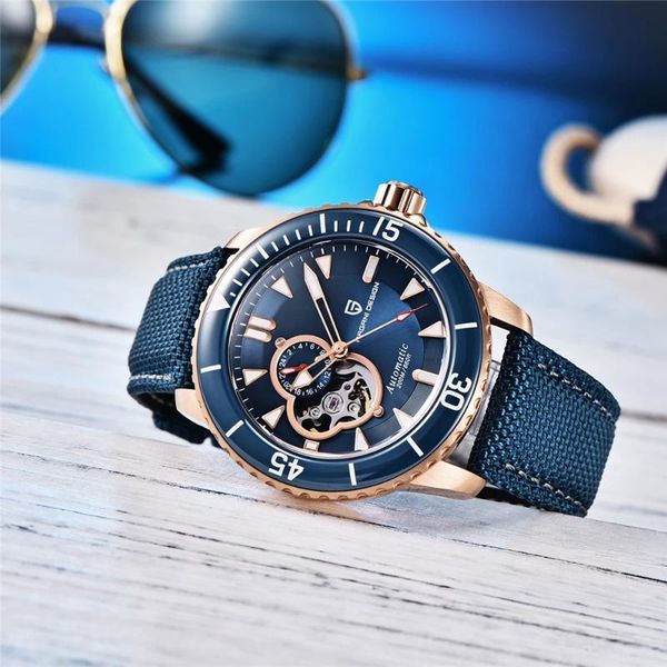 wristwatches pagani design men's clock mechanical automatic nylon watch men nh39a sapphire waterproof business watch+box, Slivery;brown
wristwatches pagani design men's clock mechanical automatic nylon watch men nh39a sapphire waterproof business watch+box, Slivery;brown