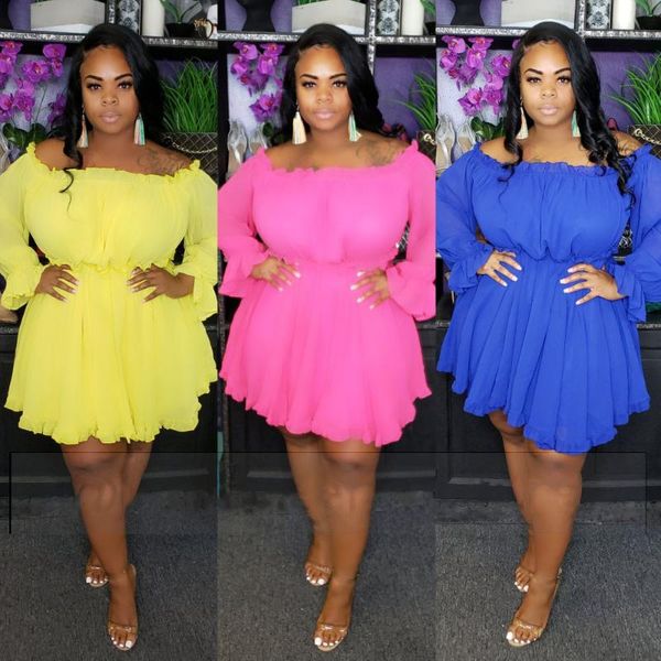 casual dresses ruffles spliced vestidos plus size xl-5xl women draped mini dress long sleeve night club party bc750, Black;gray
casual dresses ruffles spliced vestidos plus size xl-5xl women draped mini dress long sleeve night club party bc750, Black;gray