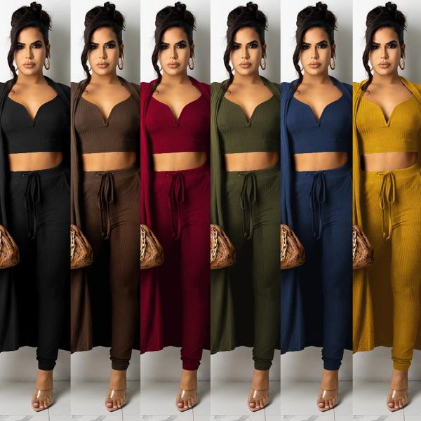 women's two piece pants autumn set v-neck straps vest+ pencil trousers + extra long shirt coat suit girls solid casual outfit sets, White
women's two piece pants autumn set v-neck straps vest+ pencil trousers + extra long shirt coat suit girls solid casual outfit sets, White