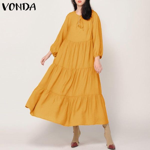 casual dresses ladies dress women sundress vonda 2021 spring summer long robe femme solid party vestidos s-5xl, Black;gray
casual dresses ladies dress women sundress vonda 2021 spring summer long robe femme solid party vestidos s-5xl, Black;gray