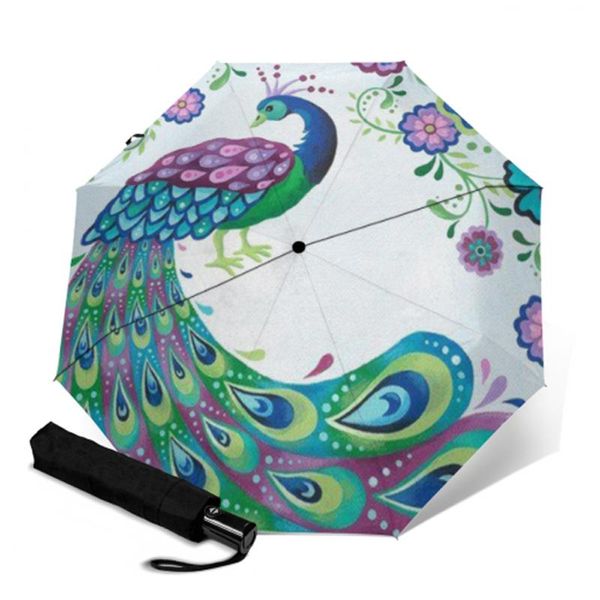 umbrellas creative auto umbrella pongee 3folding rain sun peacock printing paraguas parapluie accept customized design
umbrellas creative auto umbrella pongee 3folding rain sun peacock printing paraguas parapluie accept customized design