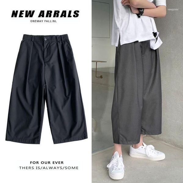 men's pants summer thin section straight solid color casual men streetwear wild loose cropped mens dress s-3xl1, Black
men's pants summer thin section straight solid color casual men streetwear wild loose cropped mens dress s-3xl1, Black