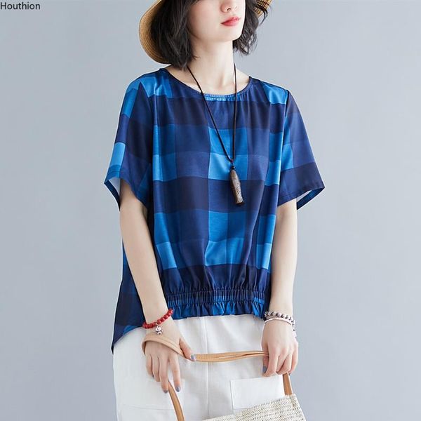 women's blouses & shirts houthion cotton short sleeve plus size shirt plaid korean casual fashion blouse office lady, White
women's blouses & shirts houthion cotton short sleeve plus size shirt plaid korean casual fashion blouse office lady, White