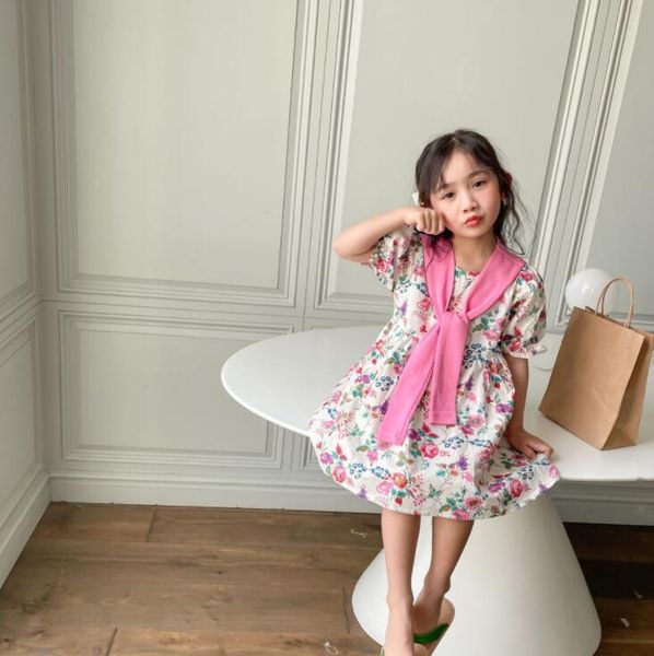 style girls printed dress fashion summer cotton dresses 2-7 years cy962 girl's, Red;yellow
style girls printed dress fashion summer cotton dresses 2-7 years cy962 girl's, Red;yellow