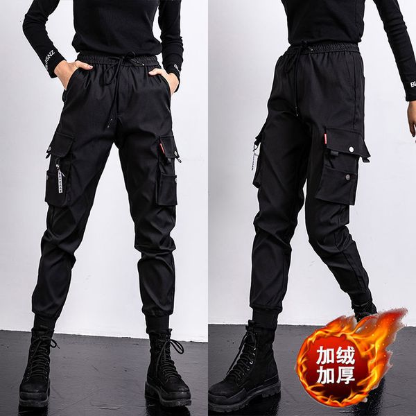 capri high-waist of women 2021 winter sports loose female cotton harajuku cargo elastic pants, Black;white
capri high-waist of women 2021 winter sports loose female cotton harajuku cargo elastic pants, Black;white