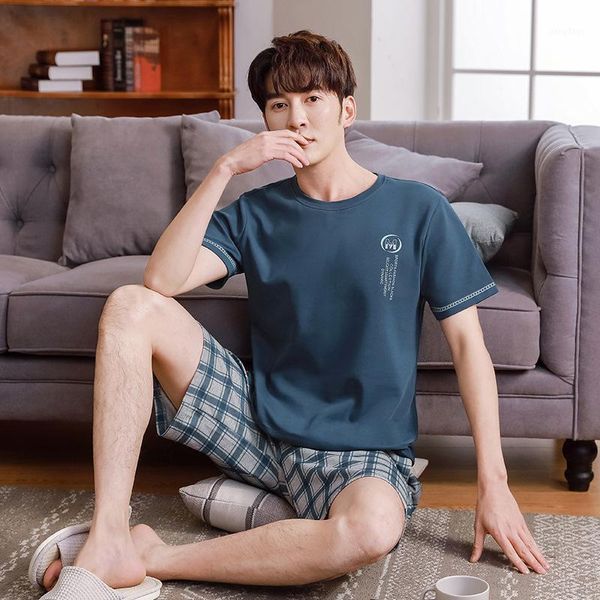 men's sleepwear summer 100% cotton pijama men loose plus size pajama fashion letter print man sleepwear+plaid shorts soft breathable se, Black;brown
men's sleepwear summer 100% cotton pijama men loose plus size pajama fashion letter print man sleepwear+plaid shorts soft breathable se, Black;brown