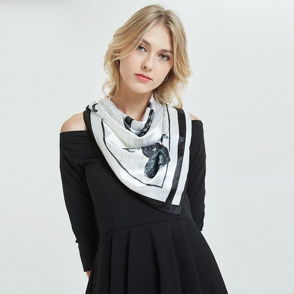 scarves 2021 spring and autumn luxury imitation silk scarf ladies headscarf fashion square printing high-end travel shawl 90*90cm, Blue;gray
scarves 2021 spring and autumn luxury imitation silk scarf ladies headscarf fashion square printing high-end travel shawl 90*90cm, Blue;gray