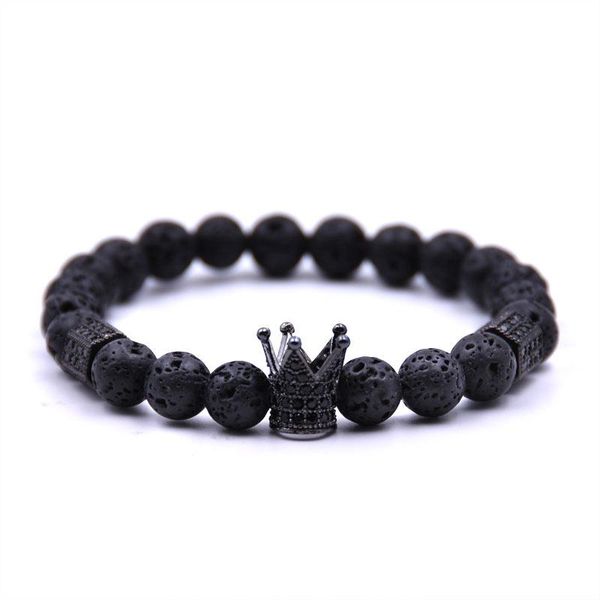 beaded, strands 2021 trendy 8mm black lava stone beads bracelet with gold silver color alloy crown for women men couple bangles jewelry
beaded, strands 2021 trendy 8mm black lava stone beads bracelet with gold silver color alloy crown for women men couple bangles jewelry
