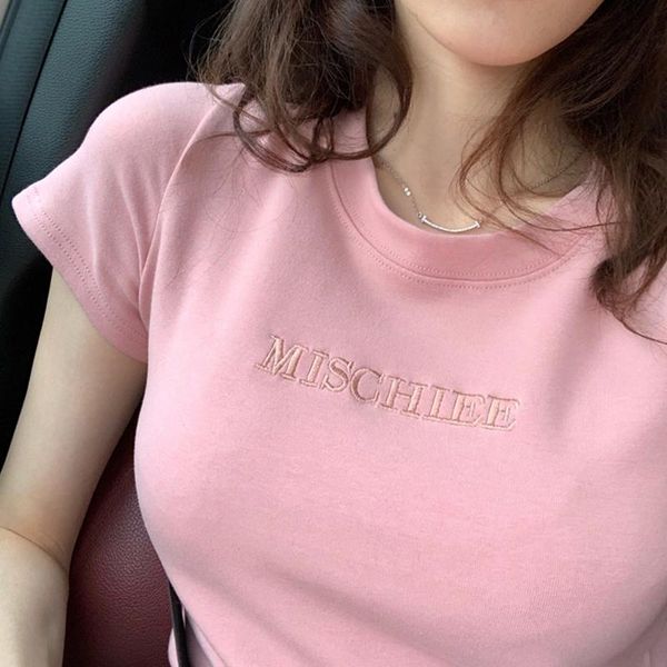letter embroidery o-neck t-shirts women's korea fashion slim crop woman short sleeve simplicity solid t-shirt women 2021, White
letter embroidery o-neck t-shirts women's korea fashion slim crop woman short sleeve simplicity solid t-shirt women 2021, White
