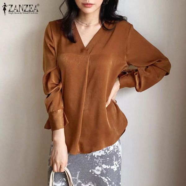 women's blouses & shirts oversized women party satin blouse 2022 spring autumn elegant casual ol v-neck solid long sleeve loose, White
women's blouses & shirts oversized women party satin blouse 2022 spring autumn elegant casual ol v-neck solid long sleeve loose, White