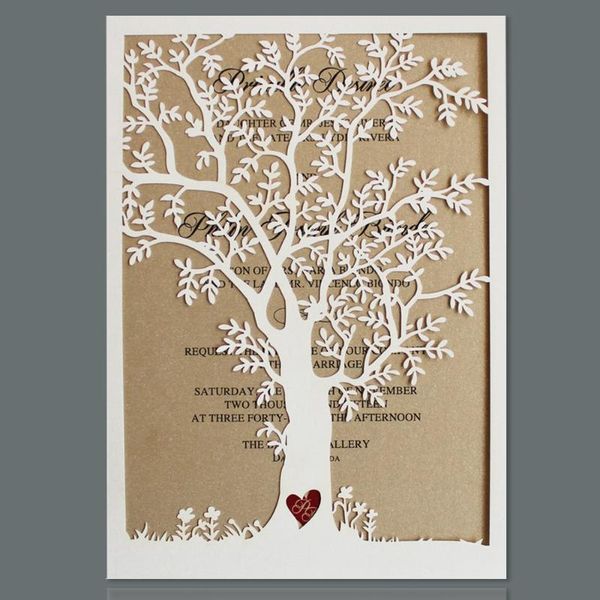 greeting cards 100pcs laser cut tree wedding invitations with hollow heart printable invitation card for marriage party supplies
greeting cards 100pcs laser cut tree wedding invitations with hollow heart printable invitation card for marriage party supplies