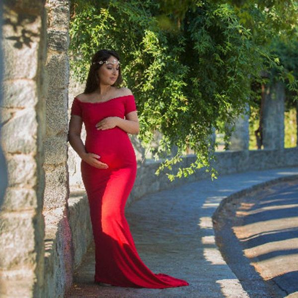 maternity dresses pregnant women's off shoulder short sleeve wedding casual maxi dress for po shoot pregnancy pography, White
maternity dresses pregnant women's off shoulder short sleeve wedding casual maxi dress for po shoot pregnancy pography, White