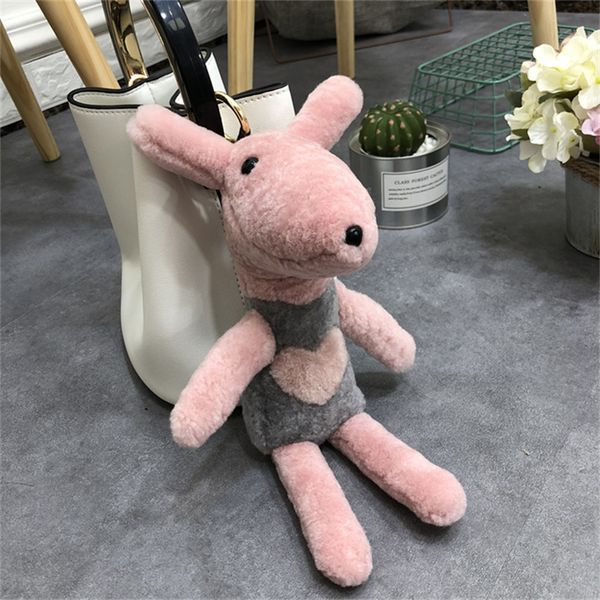 key accessory real lambs wool fur keychain ring rubbit bag charm women gift, Silver 
key accessory real lambs wool fur keychain ring rubbit bag charm women gift, Silver