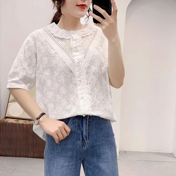 women's t-shirt lamtrip unique embroidery retro boutique hollow out ruffles short sleeve cotton tee women 2021 summer w9ss, White
women's t-shirt lamtrip unique embroidery retro boutique hollow out ruffles short sleeve cotton tee women 2021 summer w9ss, White