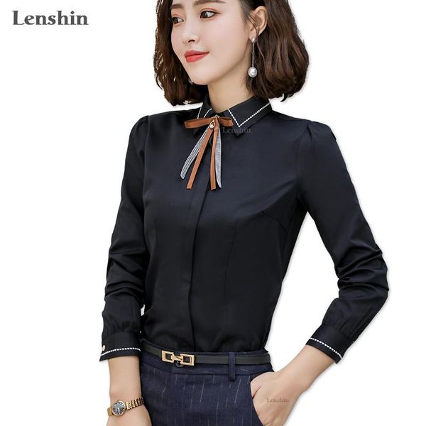 women's blouses & shirts lenshin tie shirt female elegant blouse with bow office lady work wear long sleeve slim formal women black, White
women's blouses & shirts lenshin tie shirt female elegant blouse with bow office lady work wear long sleeve slim formal women black, White
