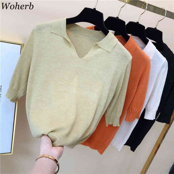 spring new wool half sleeve solid color shirt thin pullovers v-neck loose comfortable sweaters 210417, White;black
spring new wool half sleeve solid color shirt thin pullovers v-neck loose comfortable sweaters 210417, White;black