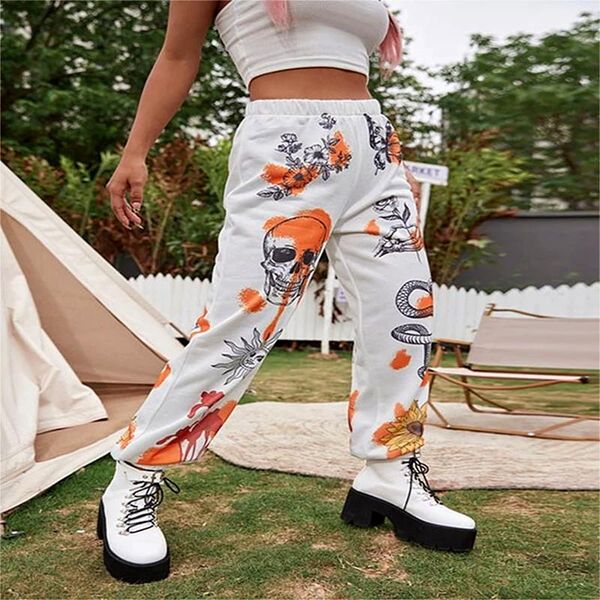 women's pants & capris 2021 autumn skull print hip hop graphic sweatpants women joggers trousers harajuku high waist loose casual sport, Black;white
women's pants & capris 2021 autumn skull print hip hop graphic sweatpants women joggers trousers harajuku high waist loose casual sport, Black;white