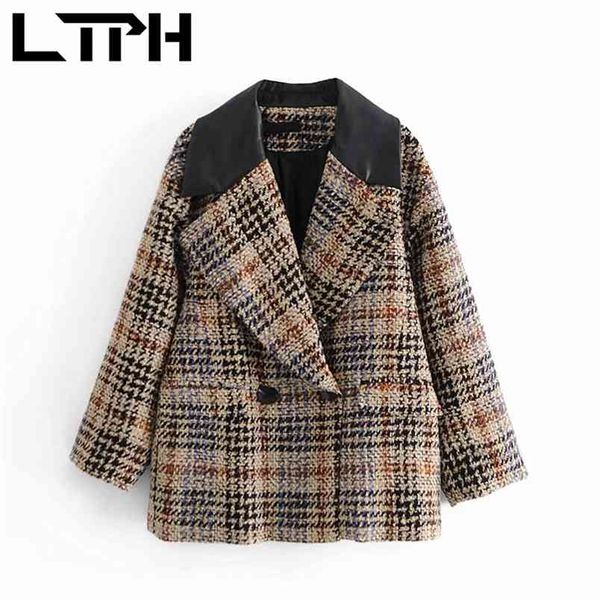 ltph vintage casual plaid blazers loose jackets all-match business women blazer long sleeve coat winter 210423, White;black
ltph vintage casual plaid blazers loose jackets all-match business women blazer long sleeve coat winter 210423, White;black