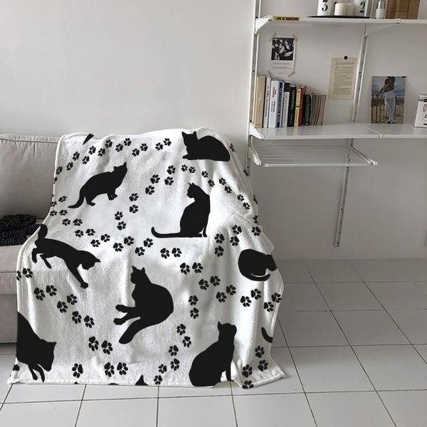 sofa throw blanket cat footprint silhouette super soft flannel portable airplane travel baby warm blankets
sofa throw blanket cat footprint silhouette super soft flannel portable airplane travel baby warm blankets