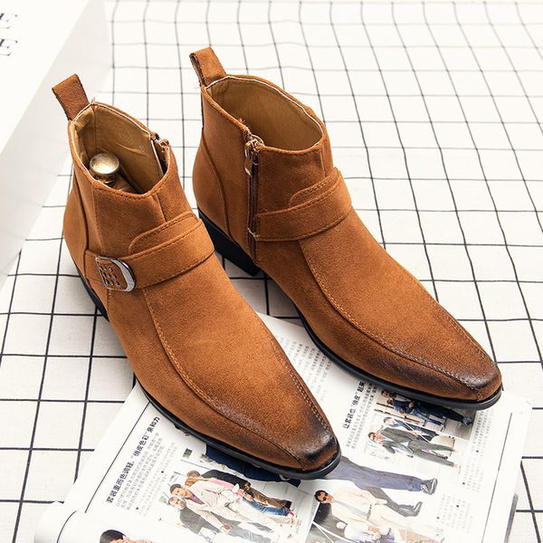 45.46.47 size spring and autumn new british men high-leather shoes pointed-toe slip-on frosted zipper fashion boots hair stylist tide sh, Black
45.46.47 size spring and autumn new british men high-leather shoes pointed-toe slip-on frosted zipper fashion boots hair stylist tide sh, Black