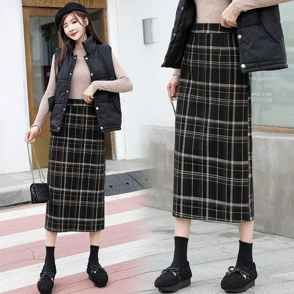 skirts loose plaid women autumn and winter high waist slit a- line skirt woman faldas jupe, Black
skirts loose plaid women autumn and winter high waist slit a- line skirt woman faldas jupe, Black