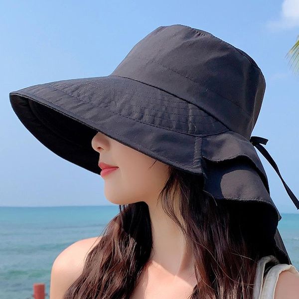 wide brim hats summer beach sun for women girls head anti-uv drawstring hat foldable bucket chapeau femme 2021, Blue;gray
wide brim hats summer beach sun for women girls head anti-uv drawstring hat foldable bucket chapeau femme 2021, Blue;gray