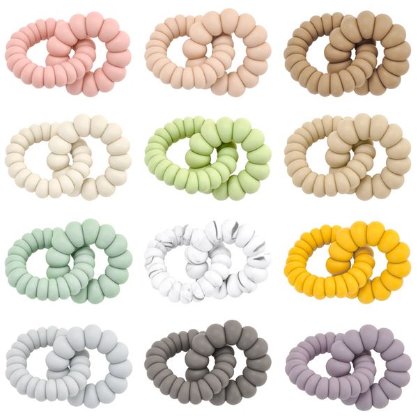 2021 New Design Baby Shower Gifts Fashionble Teether Chain Baby Portable Non-toxic Infant Baby Teether Toys Newborn Accessories