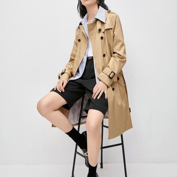 women's trench coats lapel fashion 2021 lady mid - length casual coat spring autumn double-breasted outerwear high-end woman, Tan;black
women's trench coats lapel fashion 2021 lady mid - length casual coat spring autumn double-breasted outerwear high-end woman, Tan;black