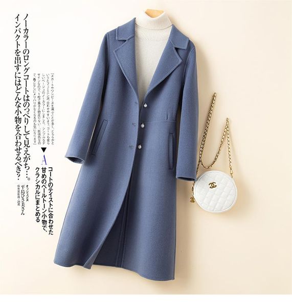 women's wool & blends koijinsky autumn and winter 2021 pure double-sided tweed coat long, Black
women's wool & blends koijinsky autumn and winter 2021 pure double-sided tweed coat long, Black