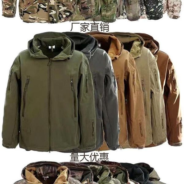 men's jackets warm high waterproof quality tactical windproof jacket soft fleece outdoor assault coat camouflage skin, Black;brown
men's jackets warm high waterproof quality tactical windproof jacket soft fleece outdoor assault coat camouflage skin, Black;brown