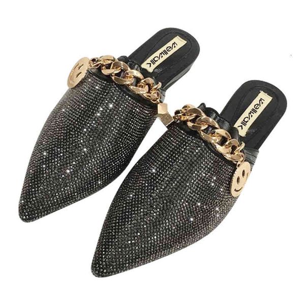 slippers wellwalk flat mules shoes rivets women brand buckle fashion slides ladies luxury designer jkts, Black
slippers wellwalk flat mules shoes rivets women brand buckle fashion slides ladies luxury designer jkts, Black