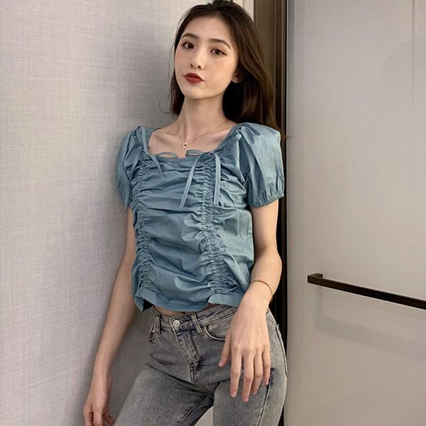 women's blouses & shirts bethquenoy white blue woman summer ladies 2021 chemise femme folds tshirt women poleras mujer camisetas slim
women's blouses & shirts bethquenoy white blue woman summer ladies 2021 chemise femme folds tshirt women poleras mujer camisetas slim
