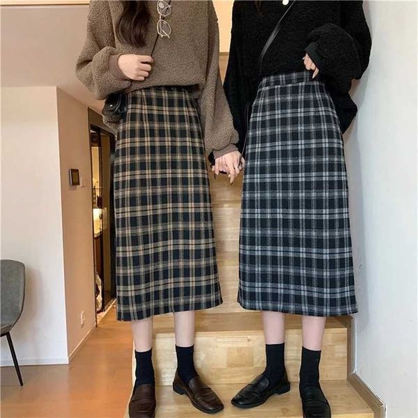 rimocy korean plaid midi skirt women autumn winter high waist split one-step skirts woman harajuku students long 211124, Black
rimocy korean plaid midi skirt women autumn winter high waist split one-step skirts woman harajuku students long 211124, Black