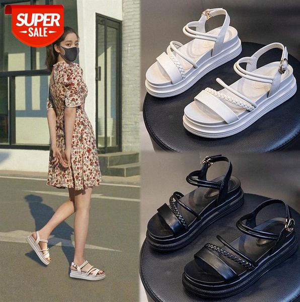 leather sandals female buckle wild fish mouth fairy style casual flat shoes #ne2o, Black
leather sandals female buckle wild fish mouth fairy style casual flat shoes #ne2o, Black