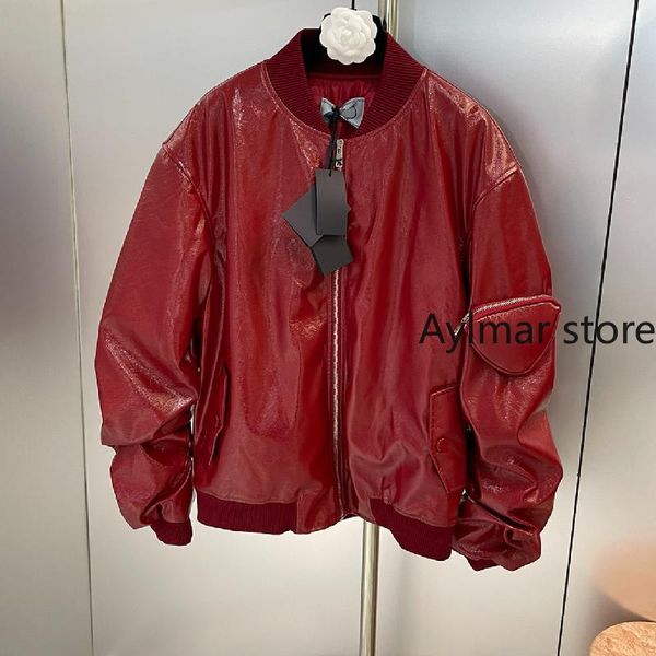 women's jackets 21 autumn triangular bag bright leather long sleeve baseball suit fashion personalized pilot jacket cotton, Black;brown
women's jackets 21 autumn triangular bag bright leather long sleeve baseball suit fashion personalized pilot jacket cotton, Black;brown