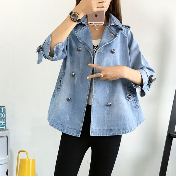 women's jackets plus size women clothing fashion denim coats seven-point sleeve short cowboy jacket female student casual outerwear, Black;brown
women's jackets plus size women clothing fashion denim coats seven-point sleeve short cowboy jacket female student casual outerwear, Black;brown
