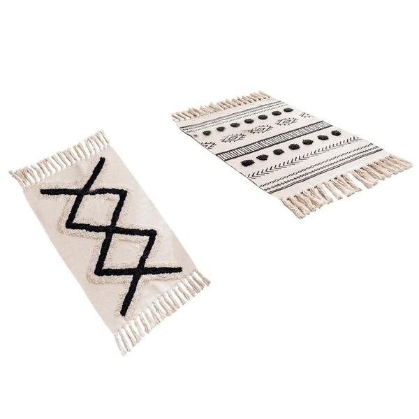carpets 2 pcs bohemian hand woven cotton linen tassel carpet bedside rug geometric floor mat bedroom home decor a & b
carpets 2 pcs bohemian hand woven cotton linen tassel carpet bedside rug geometric floor mat bedroom home decor a & b