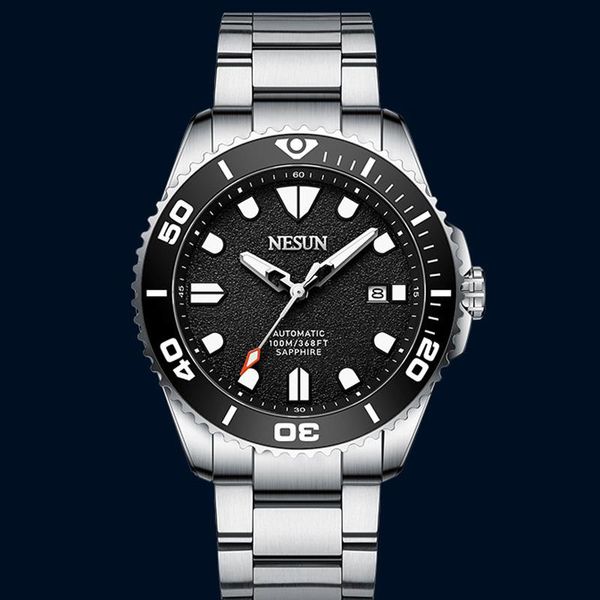 wristwatches switzerland nesun japan import automatic mechanical men's watches diving 100m waterproof luminous sclock n9218, Slivery;brown
wristwatches switzerland nesun japan import automatic mechanical men's watches diving 100m waterproof luminous sclock n9218, Slivery;brown