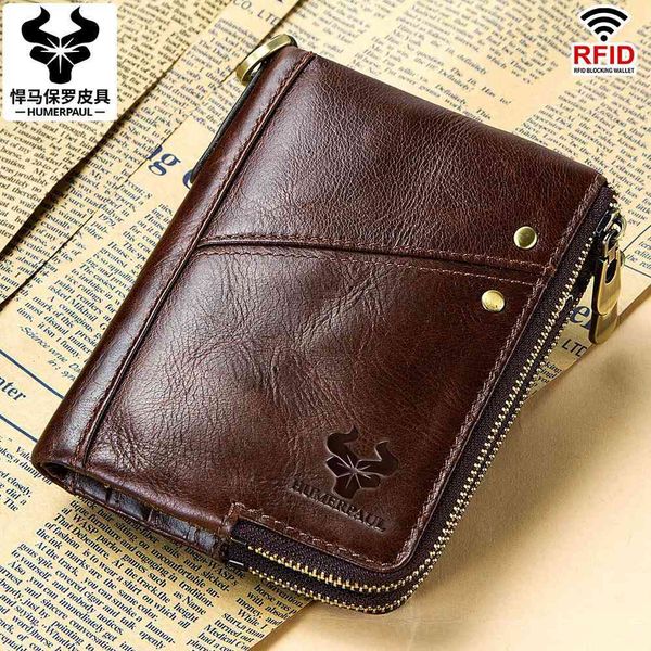 wallet paul men's rfid antimagnetic anti theft brush double zipper zero, Red;black
wallet paul men's rfid antimagnetic anti theft brush double zipper zero, Red;black