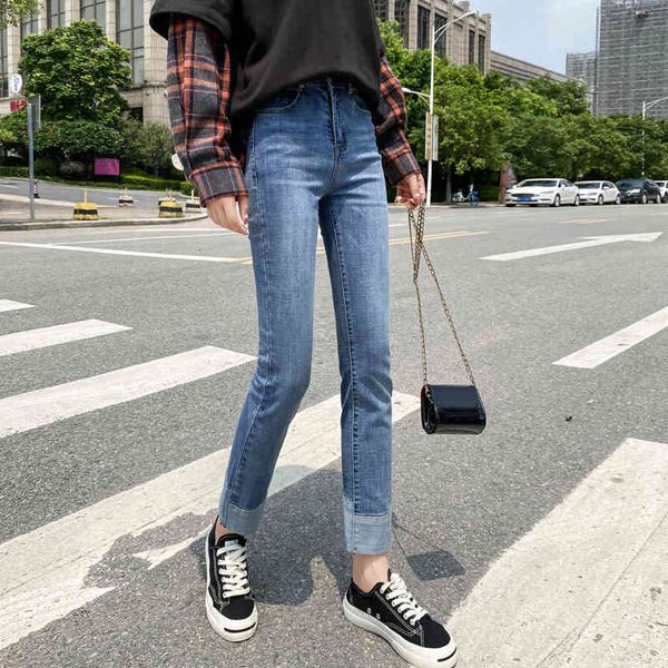 jeans 2021 new spring thin elastic breeches brem ladies fashion frill straight nine stitches brim pants korean women, Blue
jeans 2021 new spring thin elastic breeches brem ladies fashion frill straight nine stitches brim pants korean women, Blue