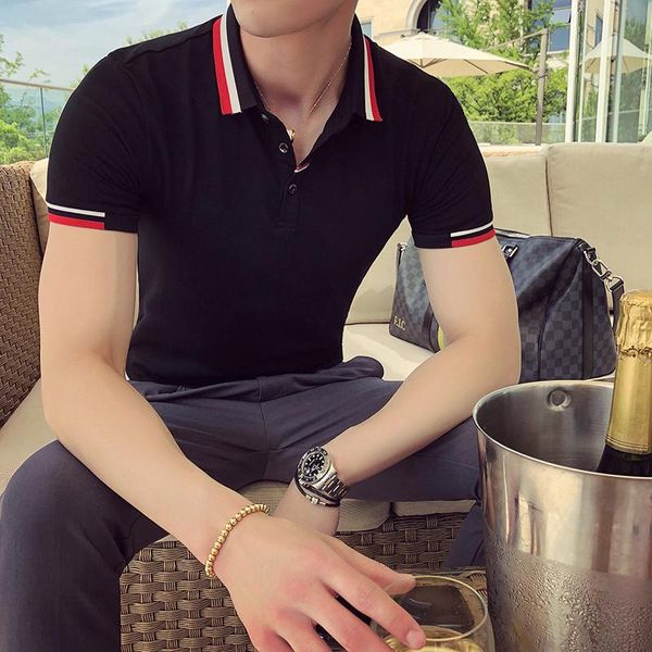 fashion 2021 summer men shirt slim fit short sleeve casual homme streetwear 3xl black men's polos, White;black
fashion 2021 summer men shirt slim fit short sleeve casual homme streetwear 3xl black men's polos, White;black