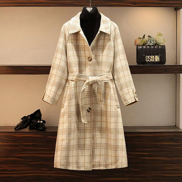 women's wool & blends large size 2021 spring dress fat sister gentle tweed coat waist down show thin cover meat plaid, Black
women's wool & blends large size 2021 spring dress fat sister gentle tweed coat waist down show thin cover meat plaid, Black