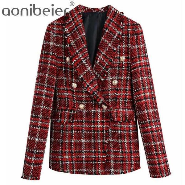 women fashion double breasted tweed check blazers coat vintage female outerwear high waist skirt 2-piece set 210604, White;black
women fashion double breasted tweed check blazers coat vintage female outerwear high waist skirt 2-piece set 210604, White;black